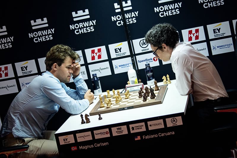 Магнус Карлсен Фабиано Каруана Norway Chess 2024